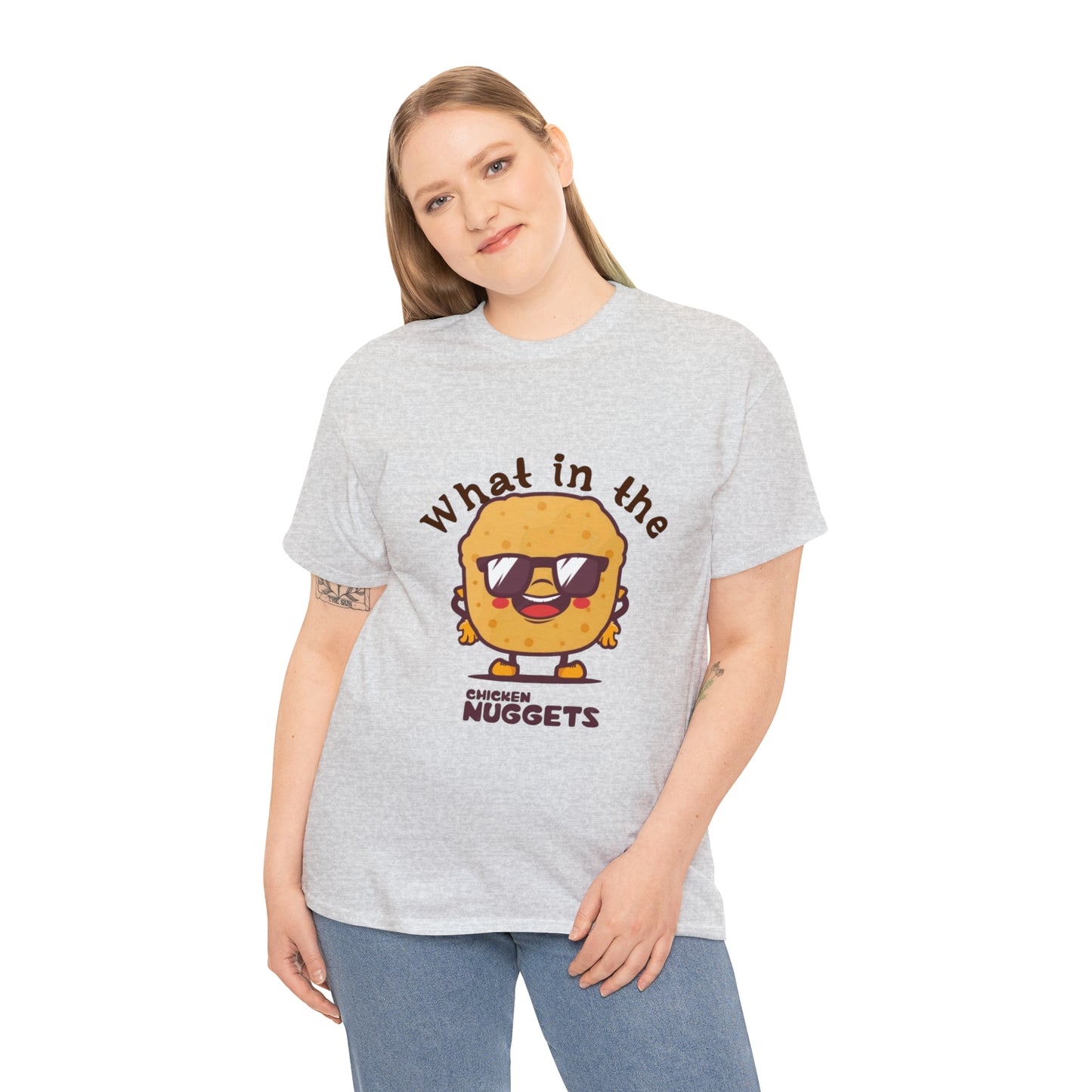 Unisex Heavy Cotton Tee - What in the chicken nugget