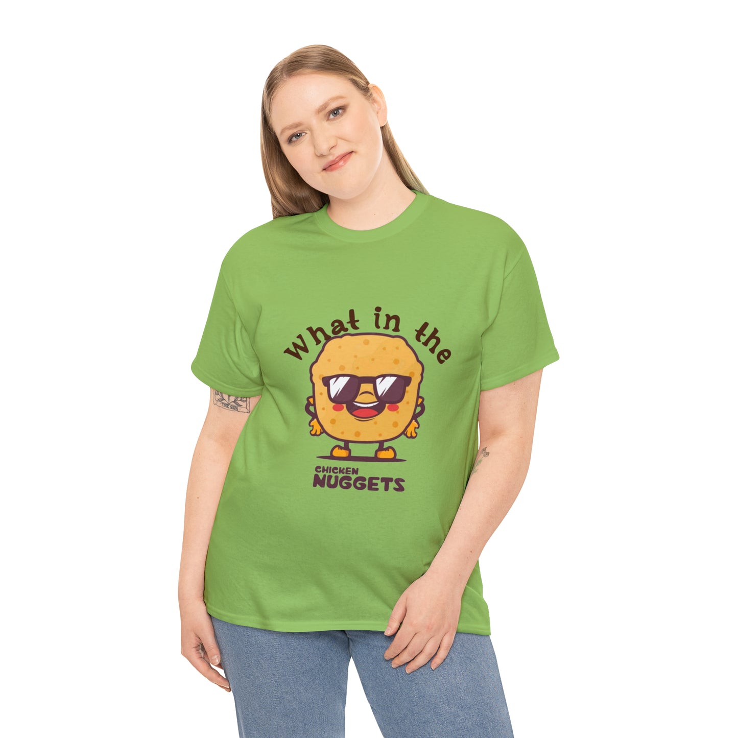 Unisex Heavy Cotton Tee - What in the chicken nugget