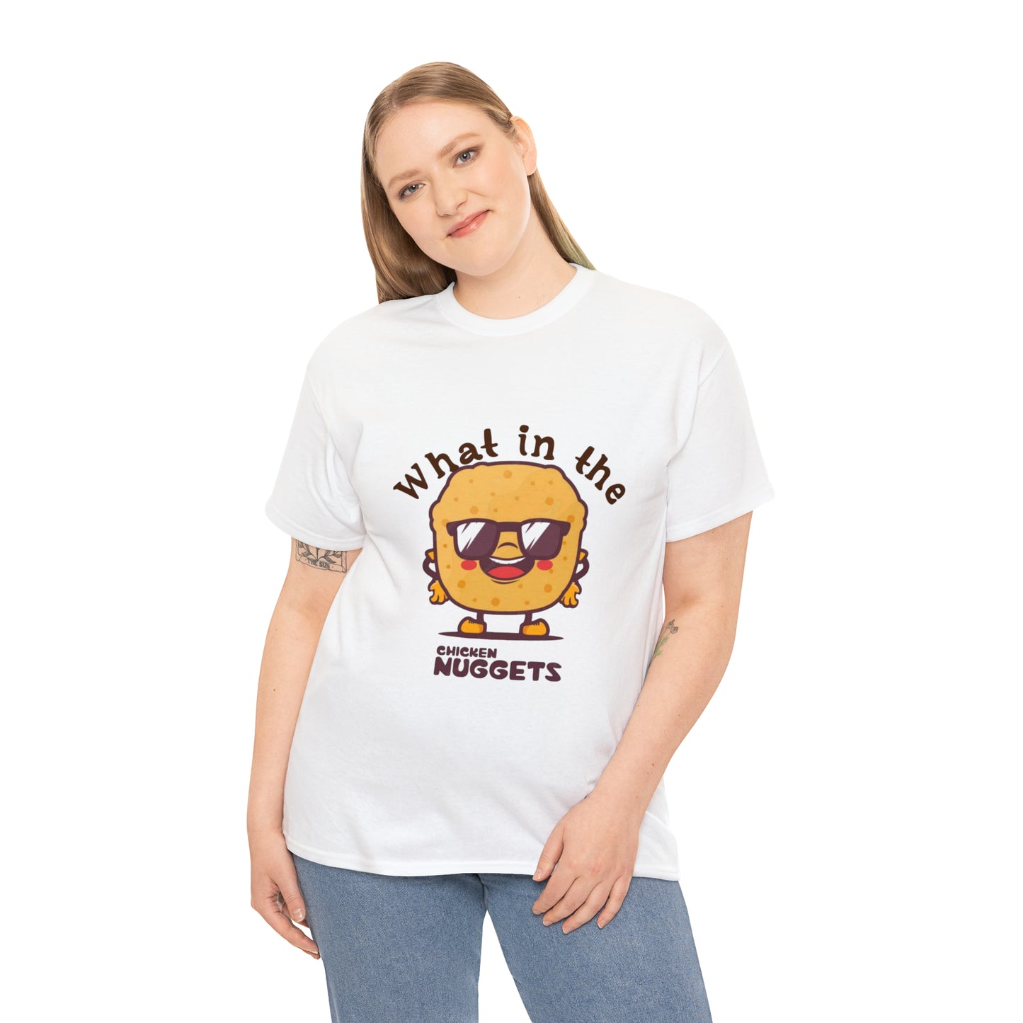 Unisex Heavy Cotton Tee - What in the chicken nugget