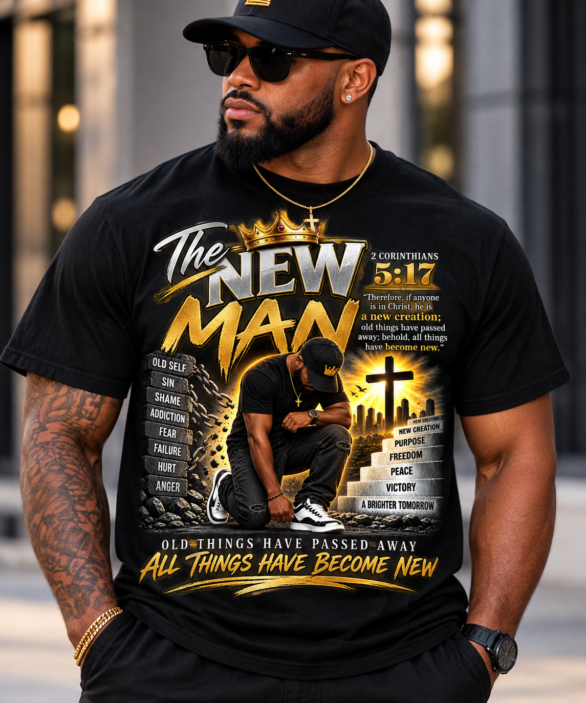 The New Man – 2 Corinthians 5:17 Christian Faith T-Shirt